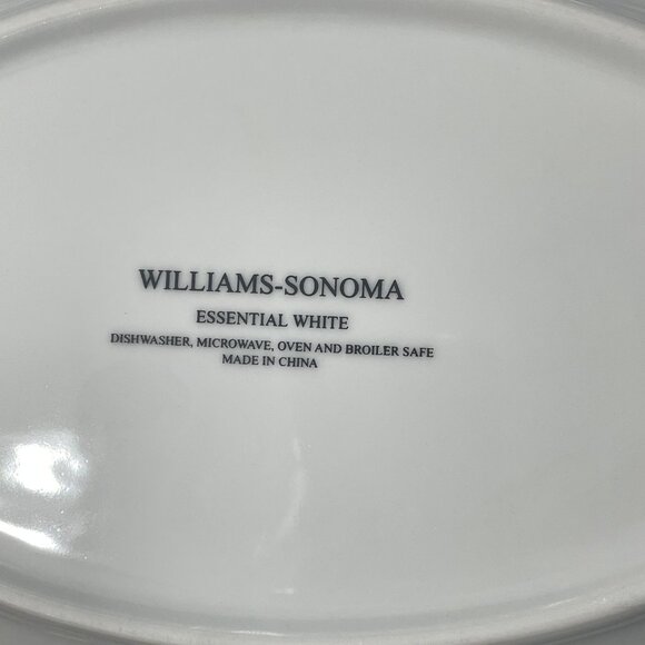 SOLD - Williams Sonoma Oval 11 1/2 inch Steak Plate Chop Plate, 2 Plates, - Picture 2 of 10